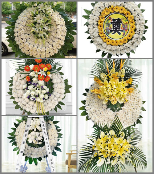 安徽安庆市潜山县水吼镇风光村花圈速递